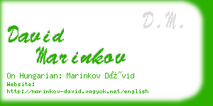 david marinkov business card